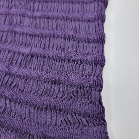 Purple Sexy Crop Top Strapless Tube Top Smocked Stretchy Summer Bandeau - NEW - Picture 9 of 13